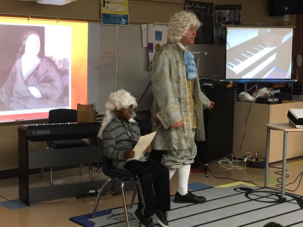 angkirchner's tweet photo. 1st grade traveled back in time @LyonsMill to visit Johann Sebastian Bach! https://t.co/DQGdjMKngg