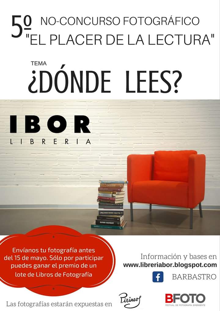 Arranca un año más el NO-CONCURSO "El placer de la lectura" esta edición con el tema ¿DÓNDE LEES?