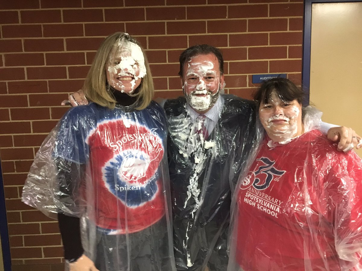 SpotsyPrincipal's tweet photo. Mu Alpha Theta Pi Day Celebration- Congrats to Mr. Letkiewicz and Ms. Gray on winning a pie in the face!
Go Knights https://t.co/3VqrZv8dtV
