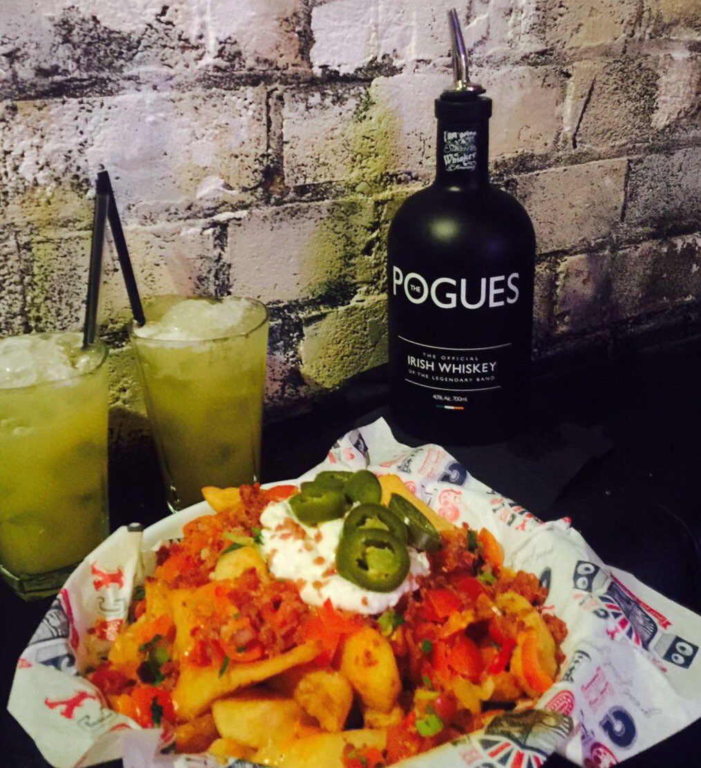 Rogerhalewood's tweet photo. 2 Pogues Whiskey Sours and an Irish Nacho sharer only £20 all this week @JerusalemNoho https://t.co/5S1sfg7Ojn