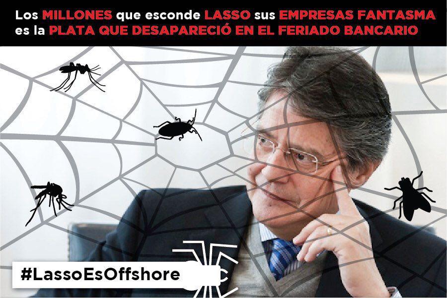 MIGBEN1288's tweet photo. #LassoEsOffshore @LassoGuillermo solo tiene 49 empresas off shore en #ParaisosFiscales @edy_yumis @inti_chimborazo. @MIGBEN1288 https://t.co/ATjjxozPS9
