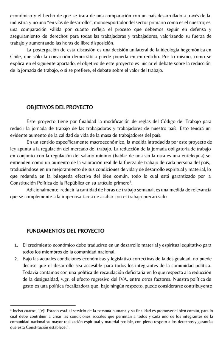 KarolCariola's tweet photo. Comparto proyecto de ley de nuestra @BancadaPCIC q reduce la jornada laboral @camila_vallejo ¡Trabajar para vivir y no vivir para trabajar! https://t.co/u7vToWitLc