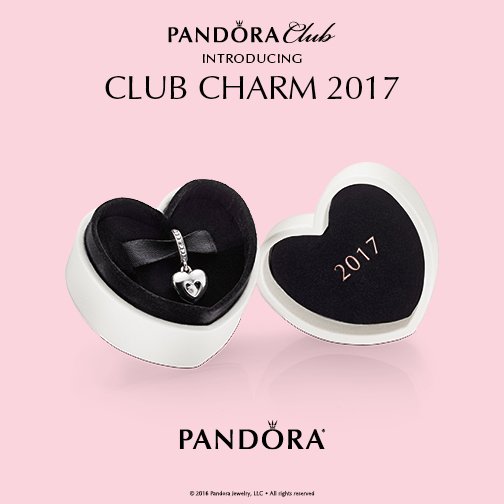 WestroadsMall's tweet photo. @PANDORA_NA Introducing the 2017 Club Charm, dedicated to our wonderful PANDORA Club members.
While supplies last. https://t.co/5n5LX3i3FA