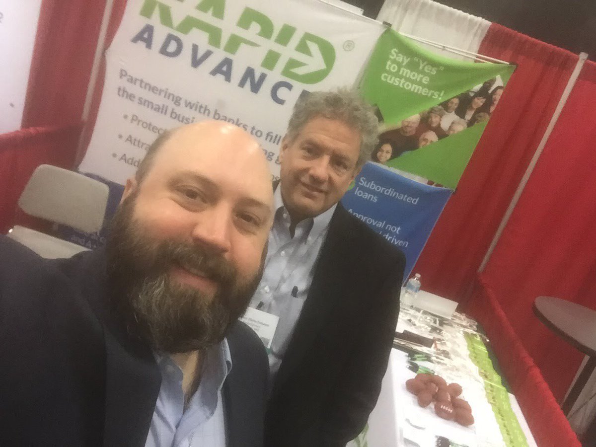 RapidPartners's tweet photo. Robby Fleischmann &amp; Gary Rushworth are  at Booth #806 at #ICBALive17! Stop by, say hello &amp; ask about our #Bank Partner Programs! @ICBA #ICBA https://t.co/2l7X2UNPTt