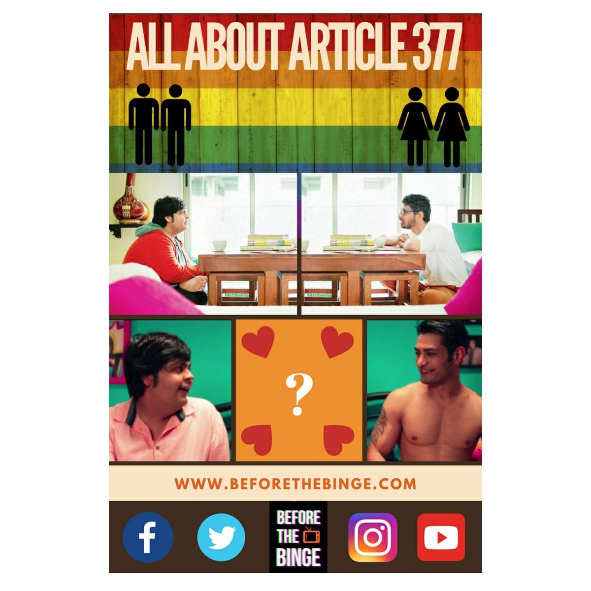BeforeTheBinge's tweet photo. Creative Gypsy talks about the LGBTQ community in India through All About Article 377
#LGBTQ #queer #webseries #successful #article377 https://t.co/OMurlxWRG7