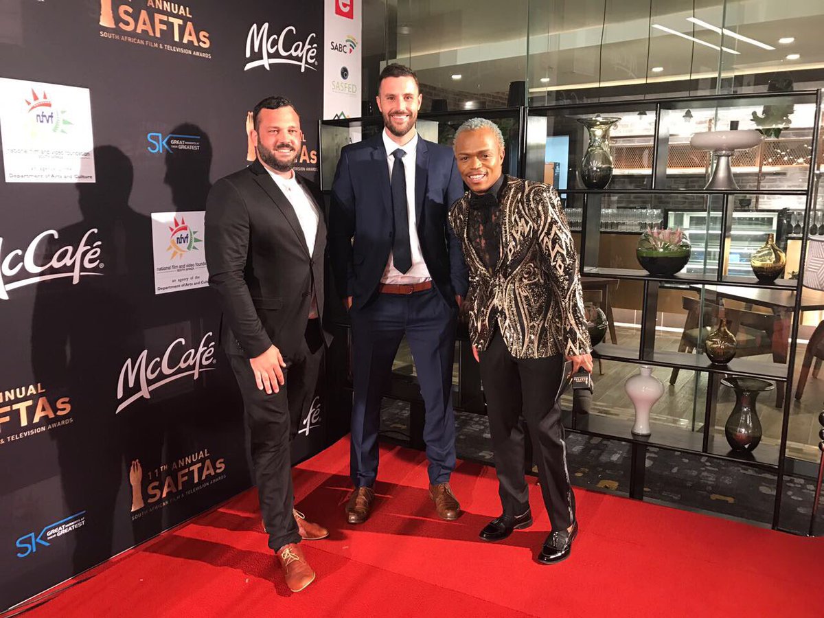 ToSkinACatFilm's tweet photo. Directors Greg Lomas and Colwyn Thomas on the red carpet for the #SAFTAs11 #SAFTAs2017! Hold thumbs for us. https://t.co/ExNzNViCbg