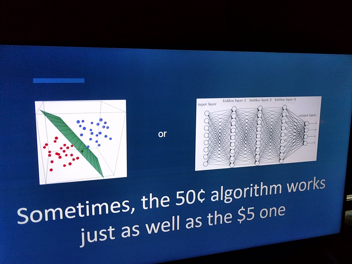 udayte's tweet image. 50c algo is sometimes better than a $5 one - good lesson from @DineshNirmalIBM at #StrataHadoop @IBMBigData
