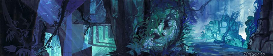 wardomatic's tweet photo. Walt Peregoy was a genuine master of color. Check out his color studies for Jungle Book ('67): https://t.co/Ooec4m9VDj