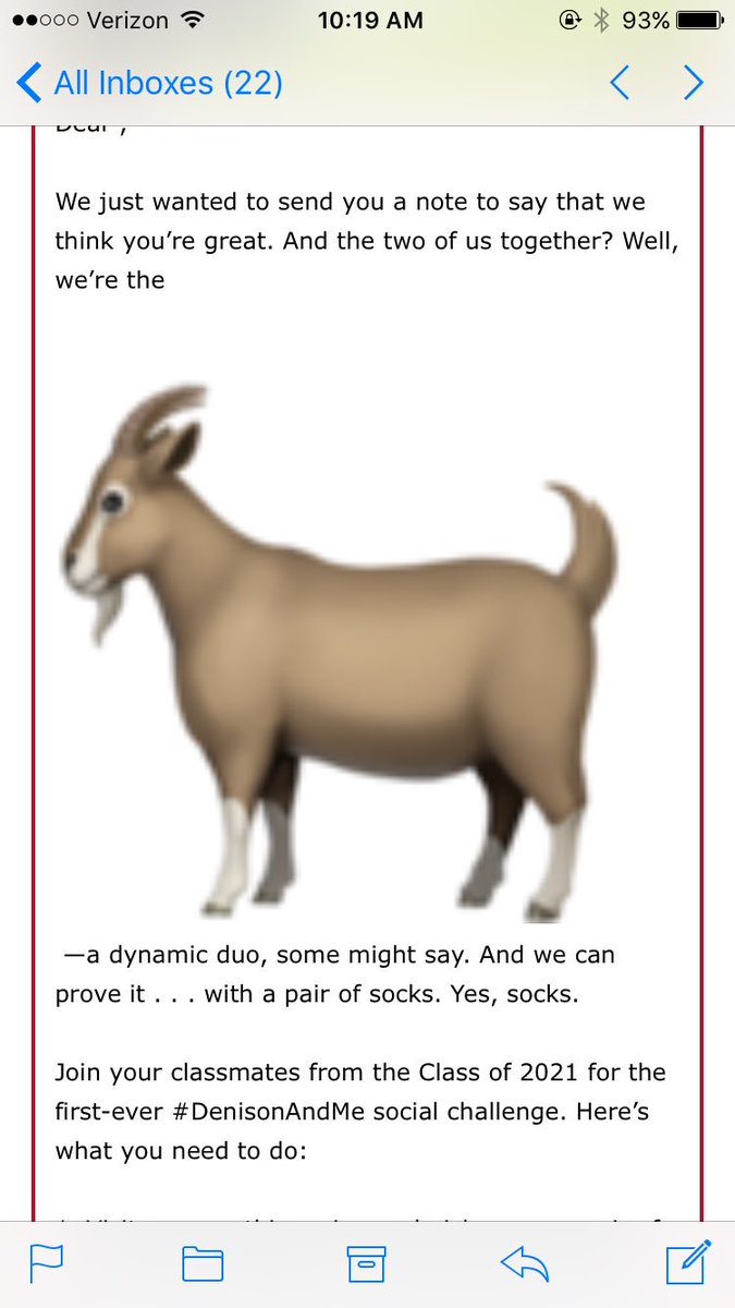 rschrott's tweet photo. @Technolutions any advice for using emojis in Slate's email system? We're having some issues 😂 🐐 https://t.co/65JISQsBZf