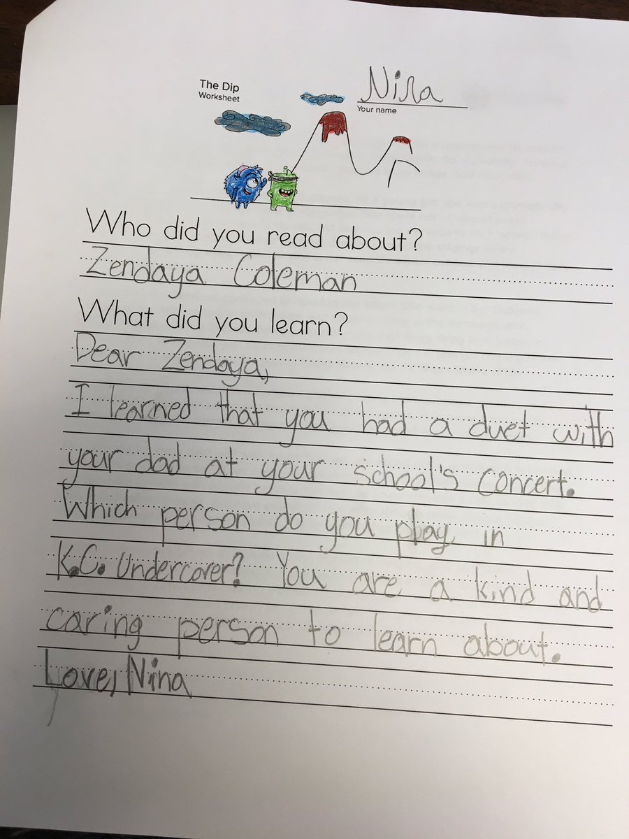 MrsFultonBA's tweet photo. @Zendaya @ClassDojo My first/second grade class is learning about you! Thank you for inspiring us to be help others and not give up! https://t.co/SUaCOJ5xLL