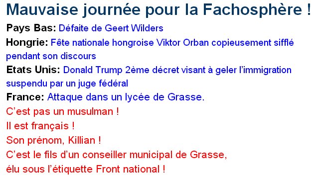 #lafacecachéedufn #JeSuis1EscrocFN #FN #AuNomDuPeuple #Marine2017 #ResisTeamFR #Fachosphère #FHaine #MLP2017 #MLP #Grasse #Killian