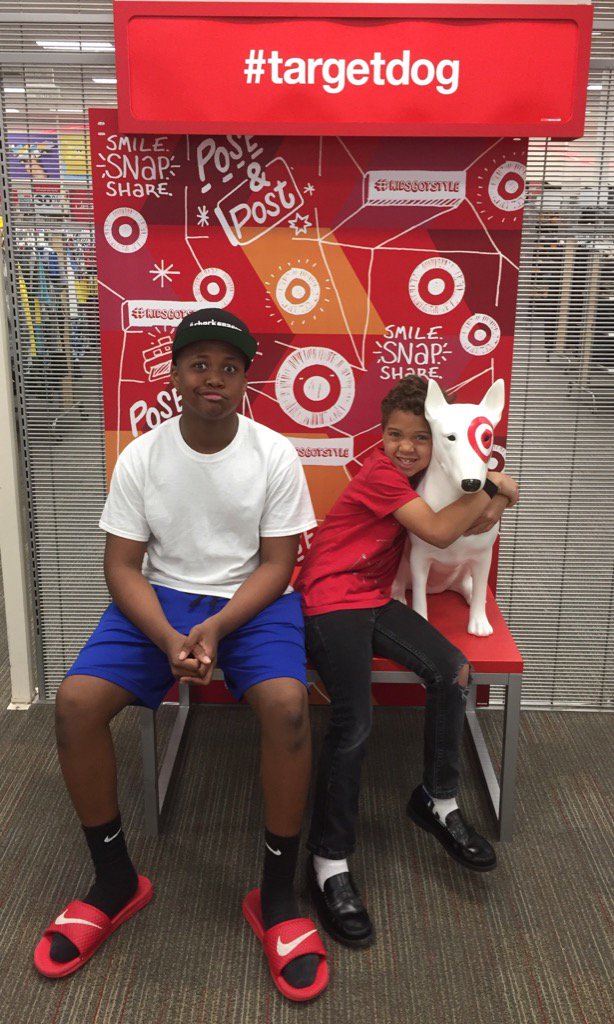awakenlibrarian's tweet photo. First time they've gotten along all week! #targetdog #brotherlylove #targetmagic https://t.co/zJI65kY2zM