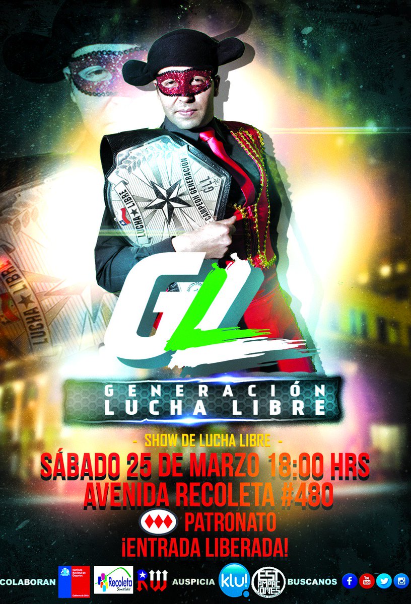 GeneracionLL's tweet photo. ¡¡¡Fanáticos!!! 
¡Tenemos una nueva fecha confirmada!
Este Sábado 25 a las 18 hrs en AV Recoleta 480 [Metro Patronato]

#LuchaLibreChilena https://t.co/NI3DfM3C80