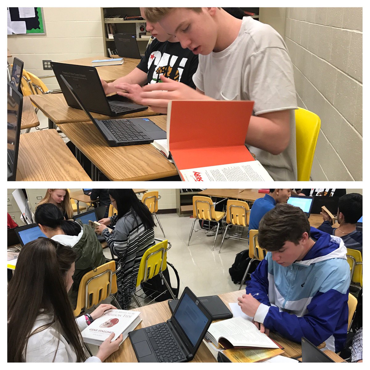 NPESprincipal's tweet image. Creating round robin poetry with our choice independent reading books in @CoachYarbrough ELA class! @briandowney15