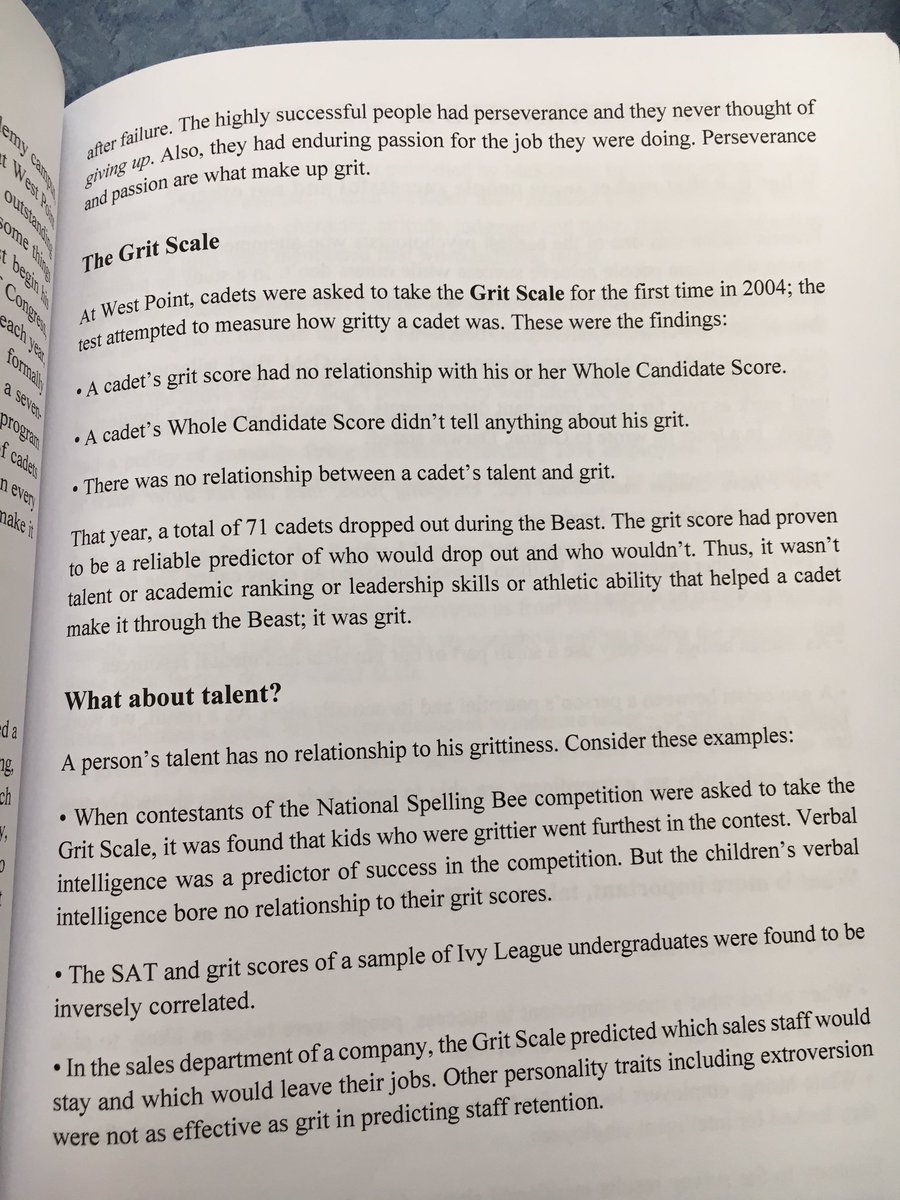 JakeDedian's tweet photo. @PFTCommenter I found the 32 pg Bible to having grit written by Angela Duckworth and probably Danny Woodhead #gritscale https://t.co/Kd3NMhESfC