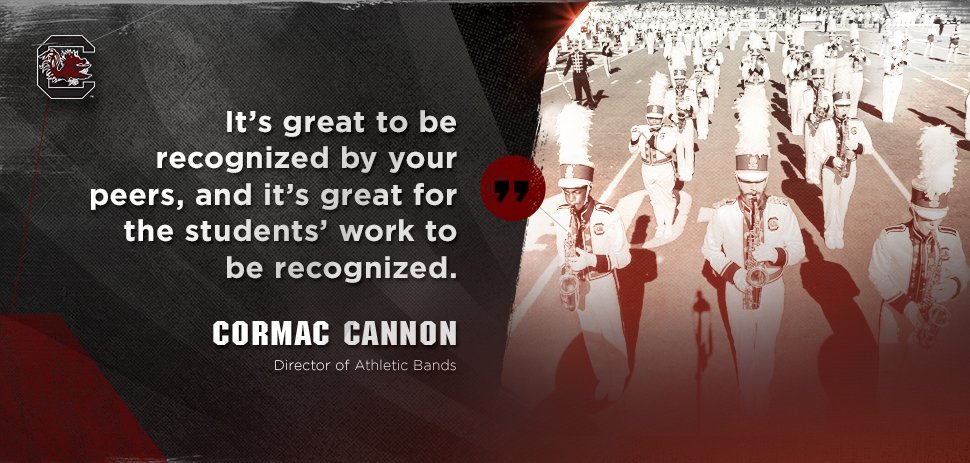 GamecocksOnline's tweet photo. #Gamecocks "Mighty Sound of the Southeast" to be honored at national conference. @TheCarolinaBand
https://t.co/FFBZrcDkdr https://t.co/bzQY8gvDH0