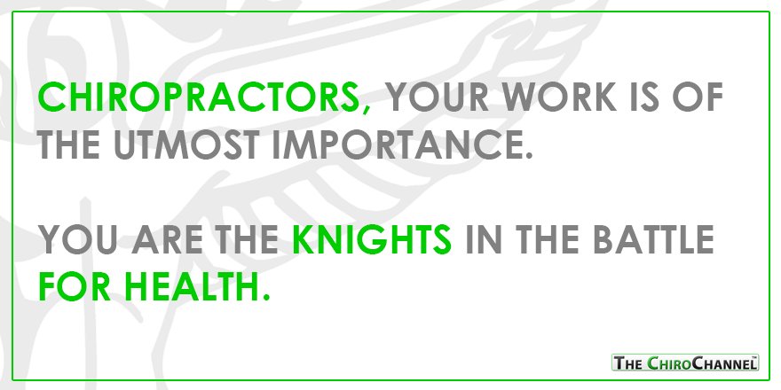 ChiroChannel's tweet image. #Chiropractic #Health