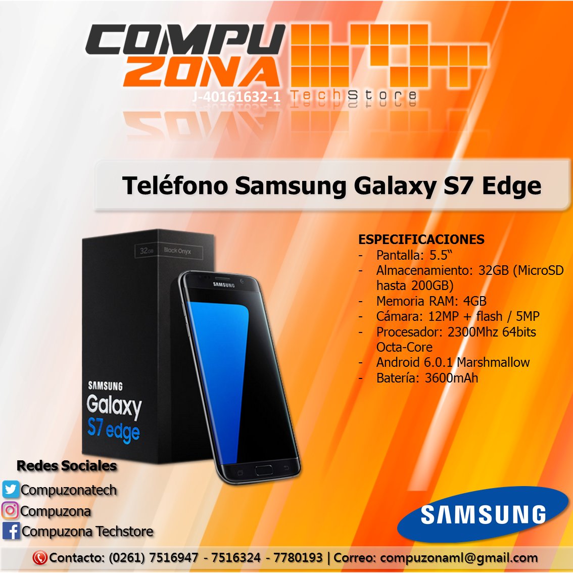 Compuzonatech's tweet photo. #Venta de Teléfono #Samsung Galaxy S7 Edge, para quienes buscan un potente smartphone de gama alta, #Compuzona lo tiene #LlamaYa https://t.co/KSCBZRsWlo