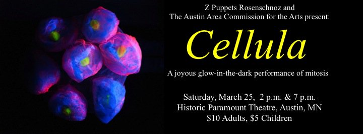 operachel's tweet photo. Rochester MN Friends! Cell Science+Puppetry coming to Austin. March 25. Paramount Theatre. @zpuppets @MyFancyPantry https://t.co/PRjDkCVAyw