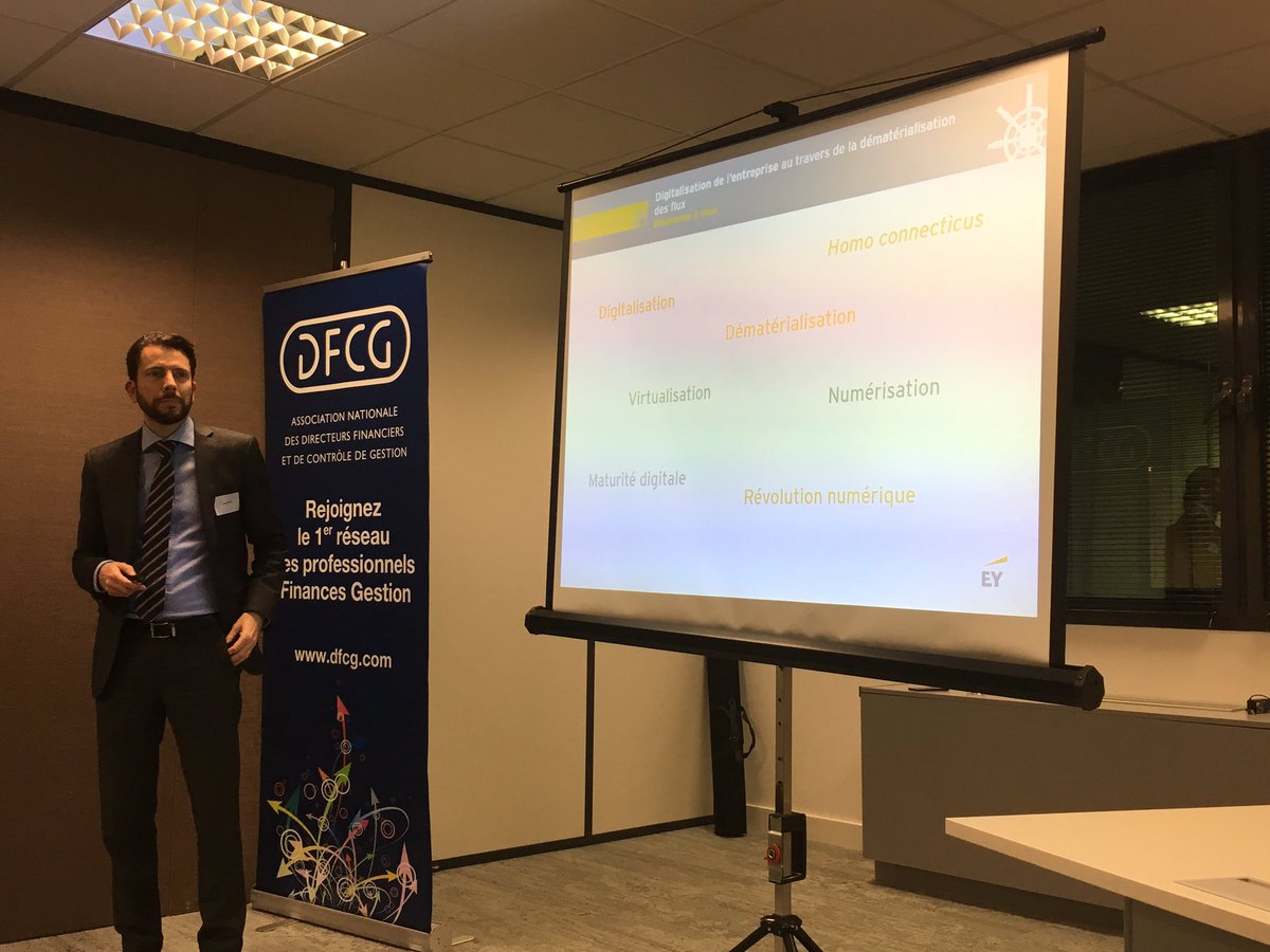 DFCG_CoteAzur's tweet photo. Conférence en cours sur la digitalisation de la fonction finance dans les locaux niçois de notre partenaire @EYFrance @dfcgasso https://t.co/sro5KAbwta
