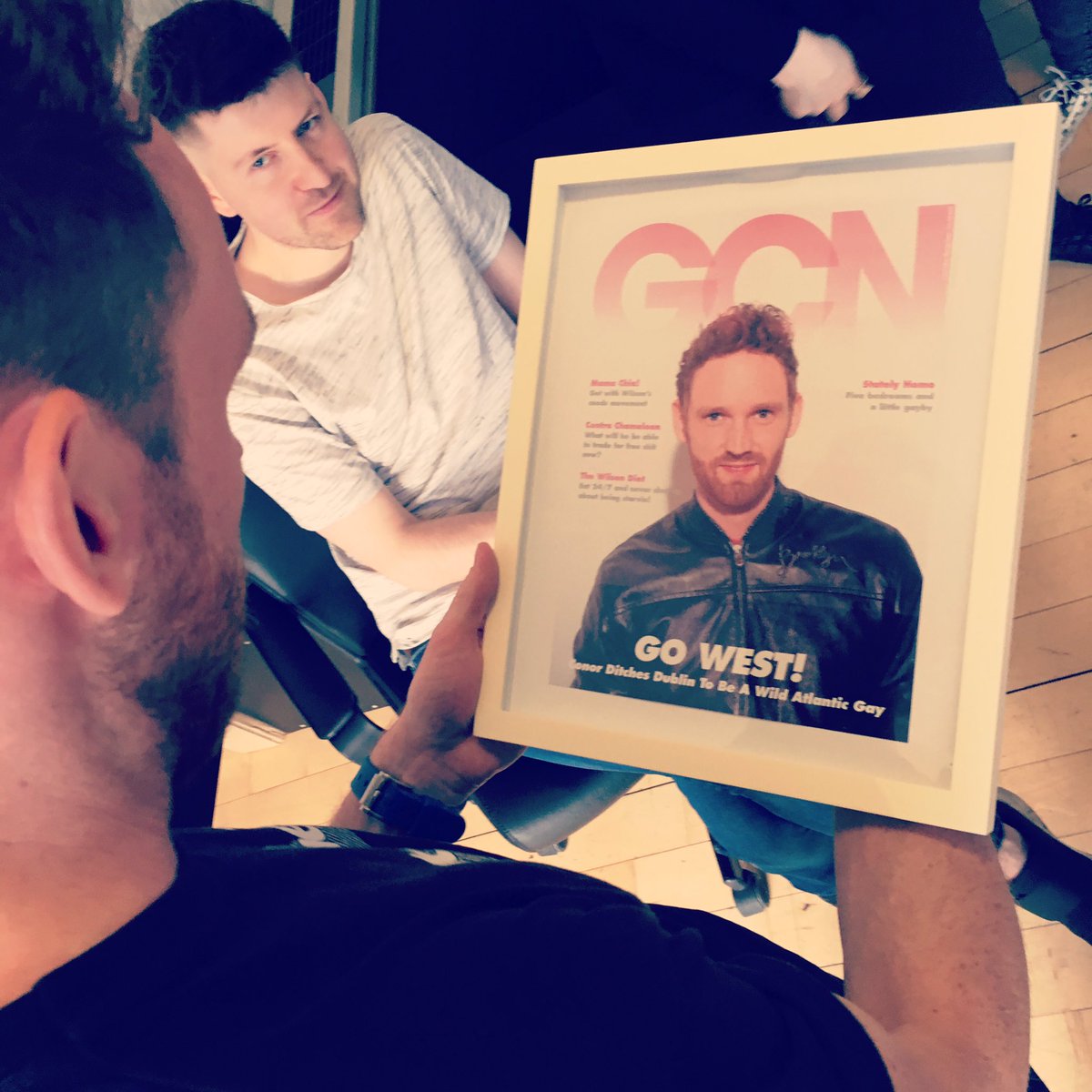 GCNmag's tweet photo. It's a sad day in #gcntowers today as we say farewell after 11 years - Go West @wilsonconor, Go West! #gowest #celebritystalker #gayby https://t.co/fEOCwTmS6J