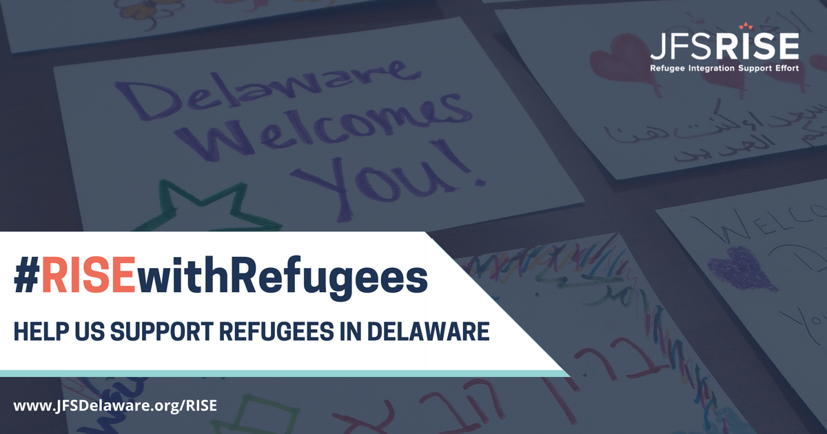 Help us support refugee families in Delaware. Donate. Join. Share. #RISEwithRefugees #netde jfsdelaware.org/get-involved/r…