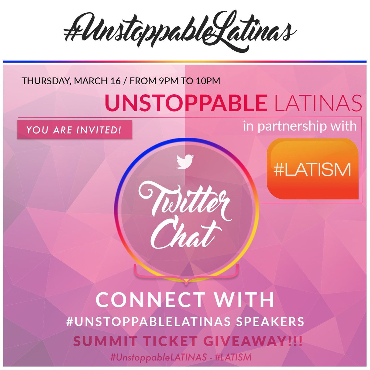 DreamsInHeels's tweet photo. At 9pm our founder @itsolgamaria will be part of @latism twitter chat. Find out all about #UnstoppableLATINAS Leadership Summit #NYC #LATISM https://t.co/3pEsZtnb17