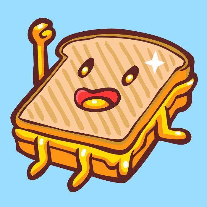 Clipart Grilled Cheese Cartoon