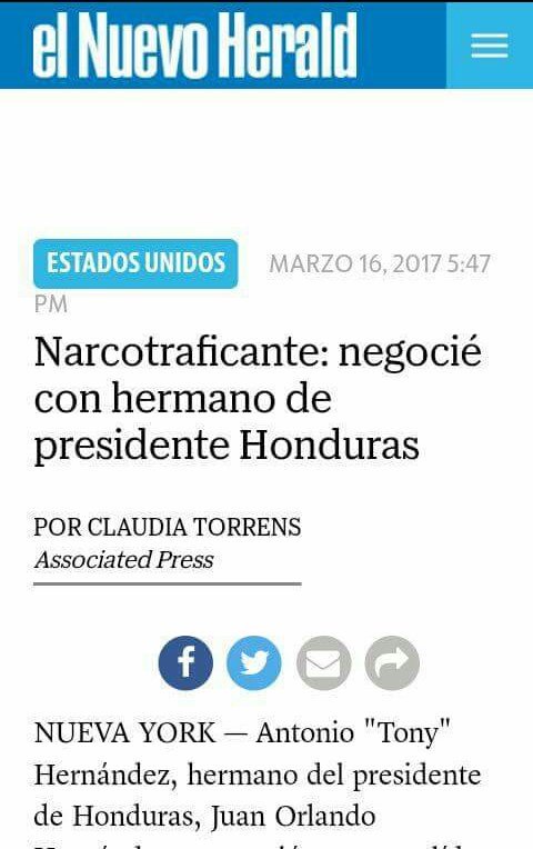 InfoDataHN's tweet photo. ↘Noticias Internacionales atrapados con declaraciones contundentes que involucran a hermano de actual presidente de Honduras #TonyHernandez https://t.co/AgaamWSz5k