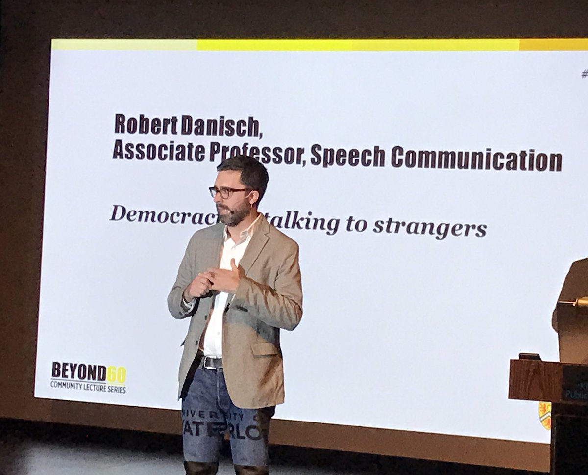 KitchLibrary's tweet photo. Next up, assc prof Robert Danisch says his son asked home to say "Donald Trump is a fascist." #Beyond60 https://t.co/iuB3swKKLj