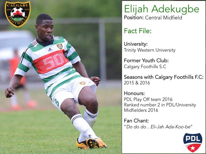 FoothillsFCU23's tweet photo. ๐จ PLAYER SIGNING ๐ @elijahadekugbe returns for Outdoor 2017 season @footsoldierssg https://t.co/aLk8I0oLhY