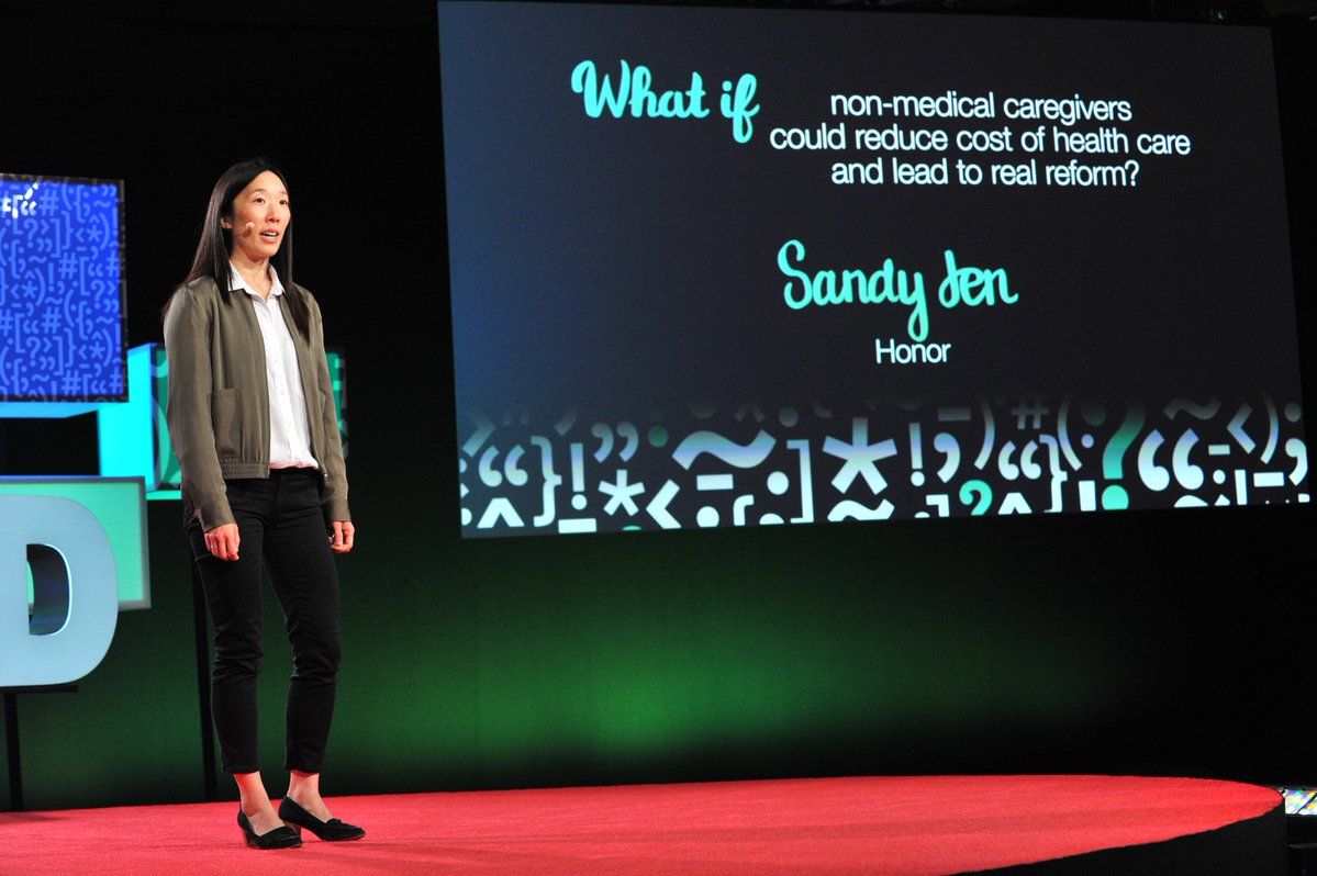 Watch <a href="/Honor/">Honor</a> co-founder <a href="/SandyDJen/">sandy jen</a>'s inspiring <a href="/TEDMED/">TEDMED</a> talk on the impact of non-medical caregiving on health care youtu.be/hUo4O5X2I4M
