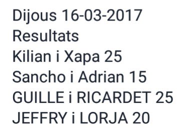 ZurdoPilota's tweet photo. Resultats de hui al @ZurdoPilota
@pilotaveu @Frediesport @diariserpis @CRONICASafor @MoshRodriguez @AjBellreguard @ElJocDelPoble @fedpival https://t.co/fSBxHVmwTd