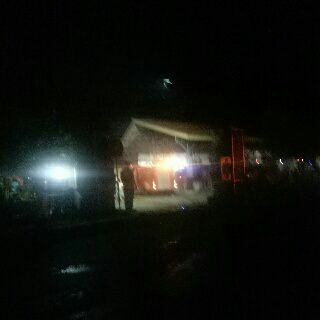 Pkl 02.45 wita  info kebakaran #TKP di Terminal Samping Tembok RUMAH TAHAN (Penjara) Kandangan Kab.HSS.
