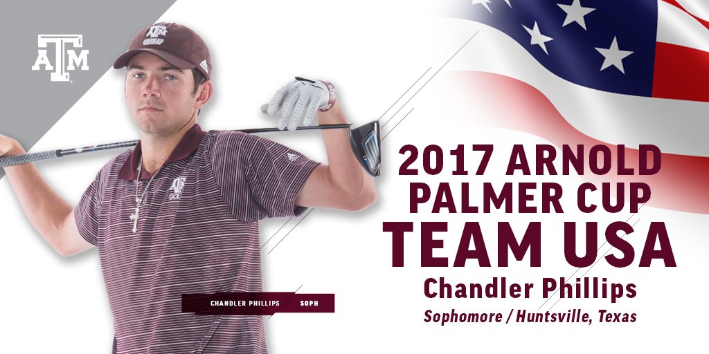 .<a href="/ChandlerPhilli6/">Chandler Phillips</a> selected to represent Team USA at `17 Palmer Cup #12thMan #AggieGolf - 
12thman.com/news/2017/3/16…