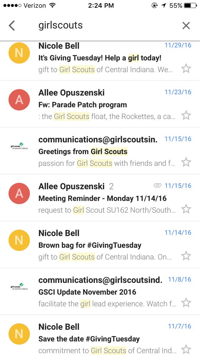 hadowney's tweet photo. I've been getting emails from Girl Scouts of Central Indiana for months &amp; I've unsubscribed 12 times. THEY HAVENT EVEN GIVEN ME COOKIES. https://t.co/p9D3UcdcSy