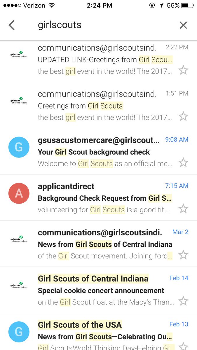 hadowney's tweet photo. I've been getting emails from Girl Scouts of Central Indiana for months &amp; I've unsubscribed 12 times. THEY HAVENT EVEN GIVEN ME COOKIES. https://t.co/p9D3UcdcSy