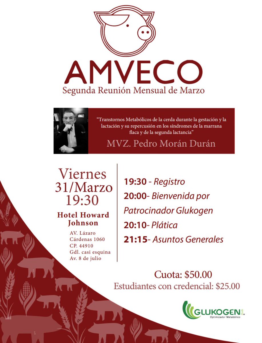 VisionPorcina's tweet image. Segunda reunión del mes de marzo ¡No faltes! #AMVECO #VisiónPorcina