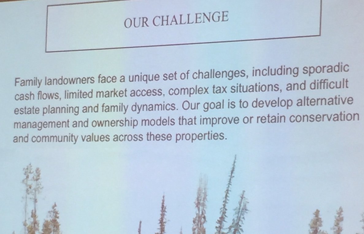 2014 finalist Forest Futures Fund of <a href="/YaleSOM/">Yale School of Management</a> &amp; <a href="/YaleFES/">Former account for Yale F&ES</a>
leads workshop for land trusts &amp; small landowners
kell.gg/2neEDyH