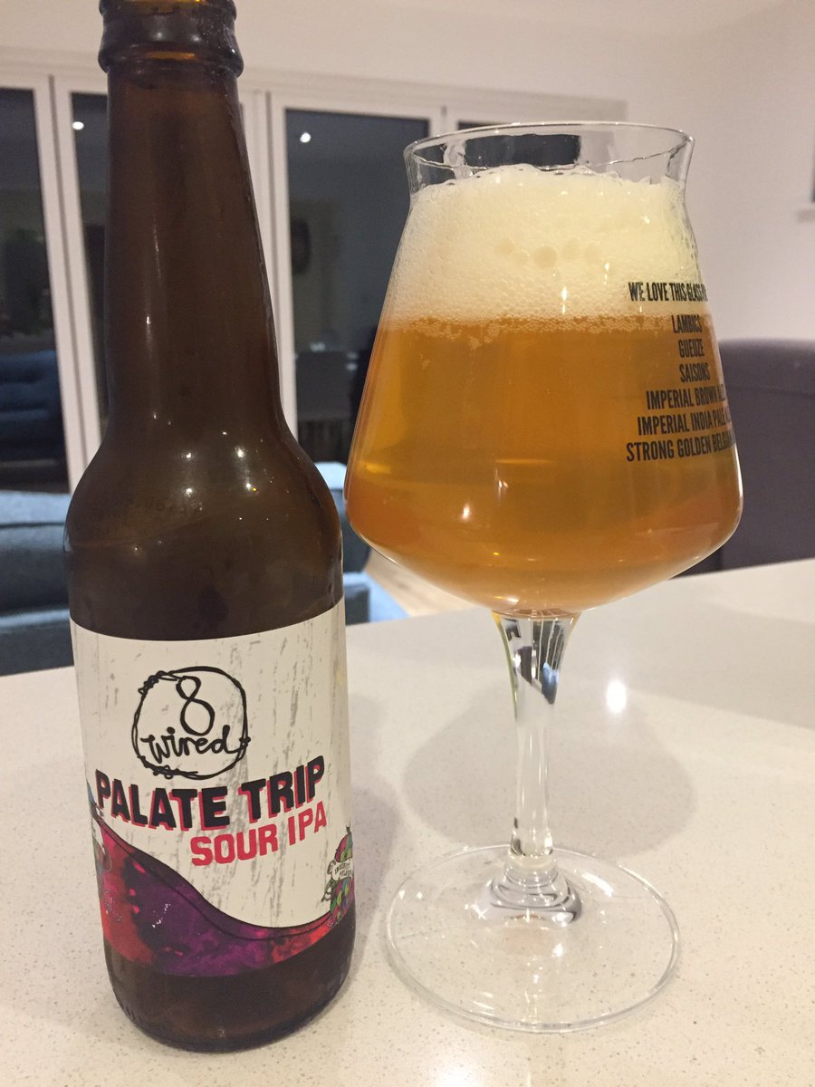 Loving this <a href="/8wiredbrewing/">8 Wired Brewing</a> Palate Trip Sour IPA. Very much an IPA this but lovely citrus tartness to it. 🍻👍🏼😋

<a href="/Ale_Uprising/">Zee</a> <a href="/Tribod/">Bod</a>