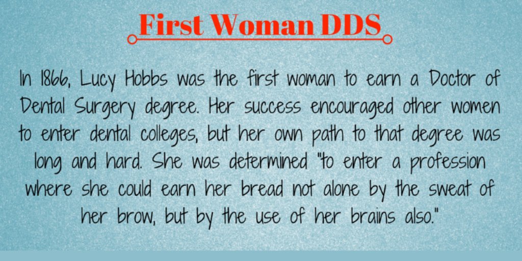 March is National Women’s History Month!
Read about the first female dentist to practice in the field.
#NationalWomensHistoryMonth #TBT