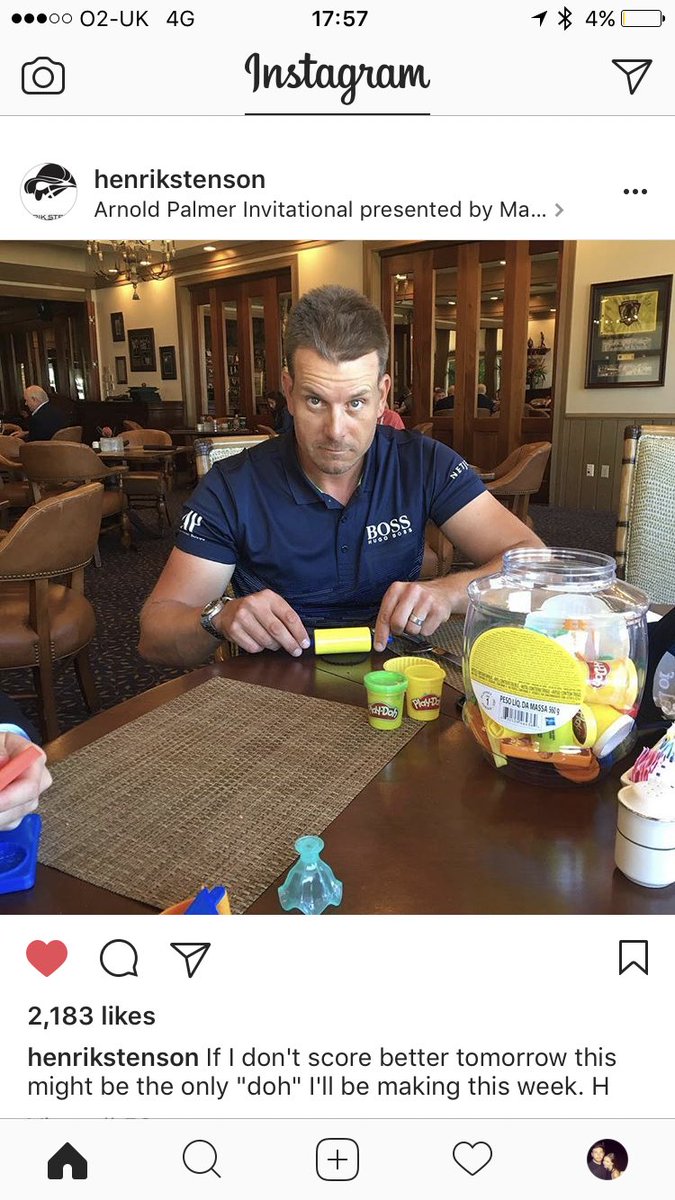 BlankCgolf's tweet photo. Repost @henrikstenson that caption 😂😂⛳️🎨 #PLAYDOH #golf #PGA #pgatour #getcreative #BlankCgolf #Luggs #makinggolfanart #golfpro #golflife https://t.co/aLE4Aepvqw