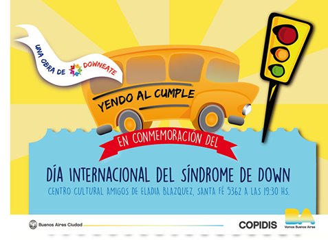 copidisba's tweet photo. El martes, en Conmemoración por el día del Síndrome de Down, estrenamos junto a @DowneateOK una obra de teatro sobre Seguridad Vial. ¡Vení! https://t.co/Qut7ap9NdJ
