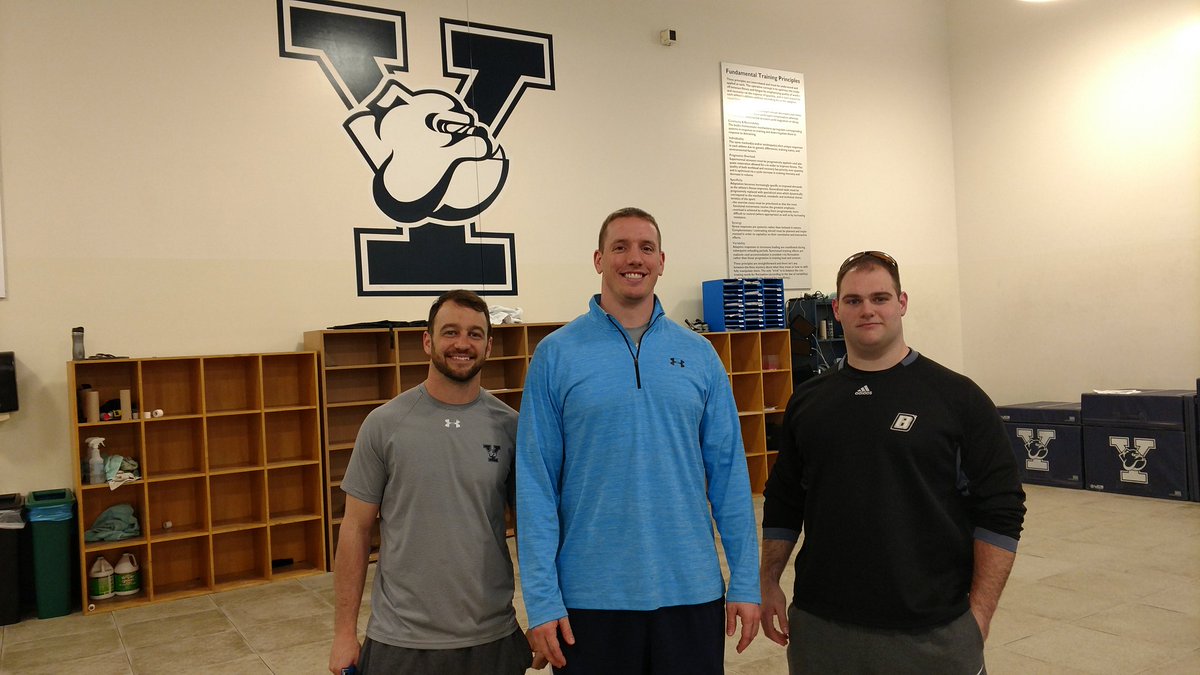 MaxOutStrength's tweet photo. #Yale University visit with S&amp;C staff and guest S&amp;C coach from #Bryant University  #IvyStrong #MaxOutStrength #BarwisMethodsTower https://t.co/2MIKb9lWTn