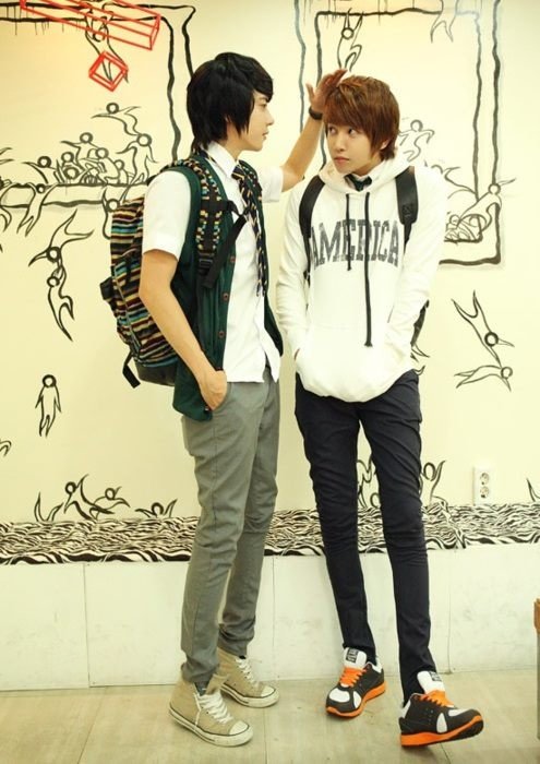 "Roman and me when we were back in school"