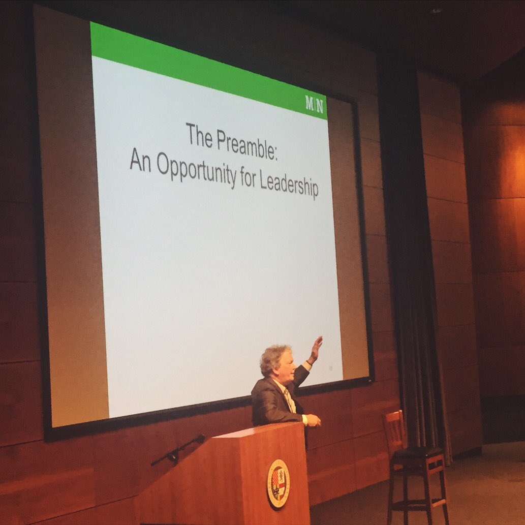 <a href="/McGrathNorth/">McGrath North</a>'s Mr. J. Scott Paul, a <a href="/CreightonLaw/">Creighton University School of Law</a> alum, on "The Preamble: An Opportunity for Leadership." #CUSymposium2017