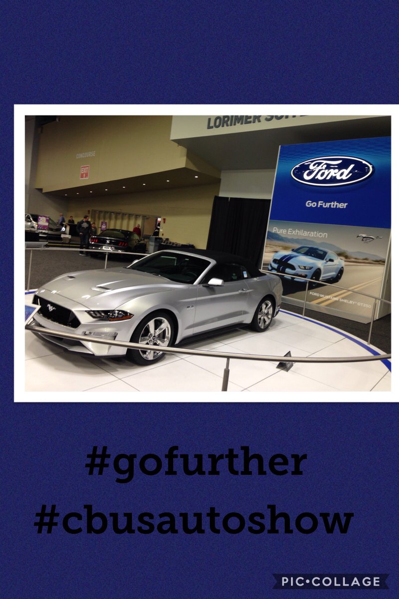 Ford_SarahR's tweet photo. It's happening now!! 😀 #cbusautoshow #gofuther #ohio #mustang #2018 https://t.co/mbNWAEKOhq