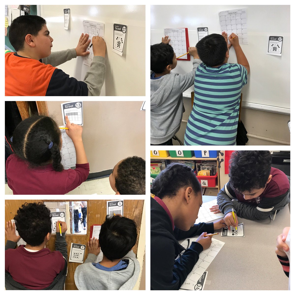 "3... 2... 1... SCOOT!" A fun, interactive game around the classroom while practicing fractions. #76Q