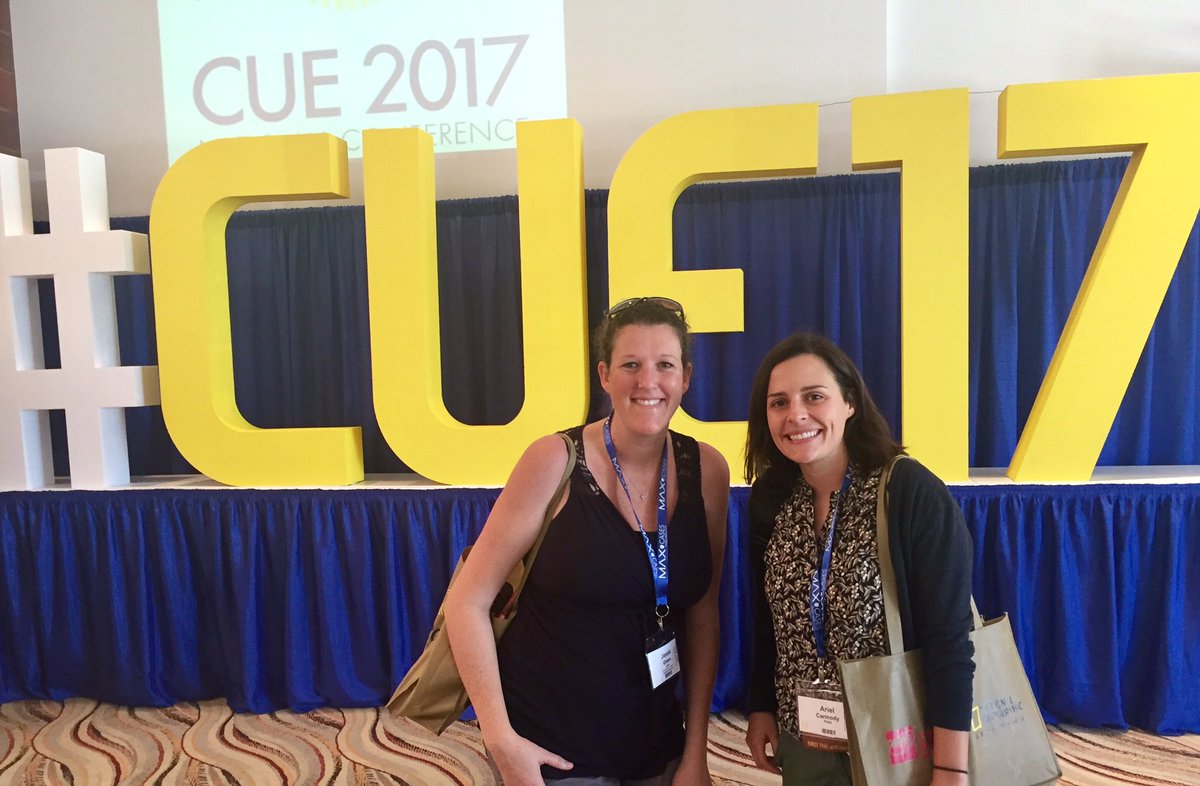 ACarmodyHistory's tweet photo. First time attendee at CUE and I'm learning so much with @JessieAGreen #PVCUE17 https://t.co/7J3i1JN3IB