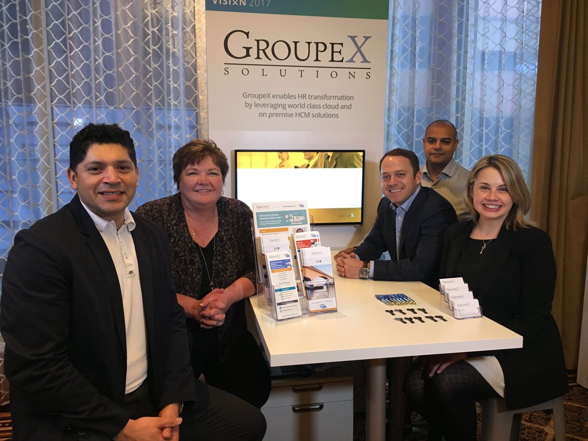 groupexnews's tweet photo. The Team is all smiles at the #WFSVision17 Conference. Thank you @WorkForceSW for putting this on! #HRCloud #HRTech #WorkforceManagement https://t.co/8ALLOGJfCF